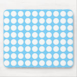 Aqua and White Dots Mousepad - Add Some Text