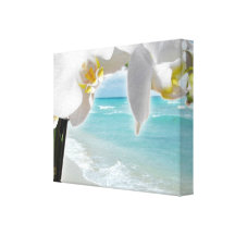 Aqua Beach Orchid Gallery Wrap Canvas