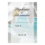 Aqua Beach Orchid Table Place Card Business Card Template
