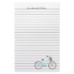 Aqua Bicycle Personalized Stationery