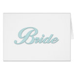 Aqua Blue Bride cards