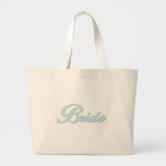Aqua Blue Bride Tote Bag