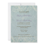 Aqua Blue Hydrangea Swirl Floral Flower Wedding Custom Invitation