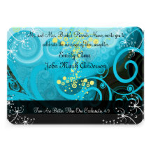 Aqua Blue Lemon Yellow Calla Lily Flower- Announcements