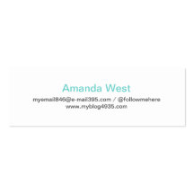 Aqua blue modern generic simple elegant personal business card template