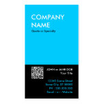 aqua bold design your own QR code Business Card