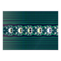 Aqua Butterflies and Stripes Fractal Custom Announcements