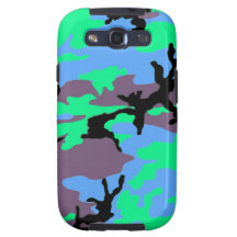 Aqua Camouflage Samsung Galaxy SIII Covers