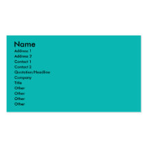 Aqua Cartes De Visite Personnelles