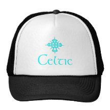 Aqua Celtic with Cross Trucker Hats