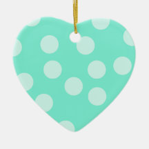 Aqua Dotty Pattern. Christmas Tree Ornament