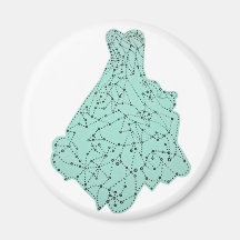 aqua dress refrigerator magnets