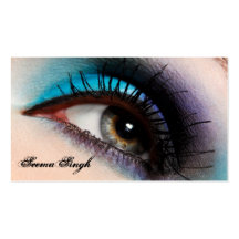 Aqua Eye Makeup Artist Business Cards
