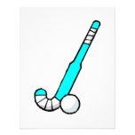 Aqua Field Hockey Stick Personalized Announcements