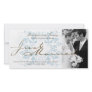 Aqua Floral Flourish Photo Wedding Announcement Photo Cards