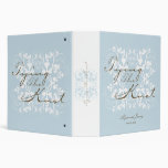 Aqua Floral Flourish Tying The Knot Wedding Binder