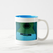 Aqua Guitar Coffee Mug