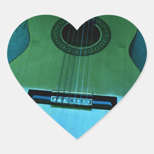 Aqua Guitar Sticker