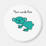 Aqua koala fridge magnet