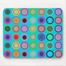 Aqua Mod Polka Dot Mouse Pad