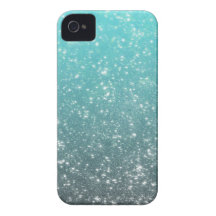 Aqua Ombre Glitter iPhone 4 Case-Mate Case