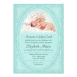 Aqua Ovals Baptism Invitation