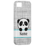 Aqua Personalized Panda iPhone 5 Cases