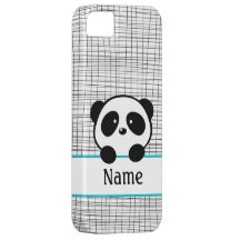 Aqua Personalized Panda iPhone 5 Cases