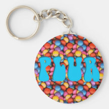 Aqua PLUR Candy Key Chains