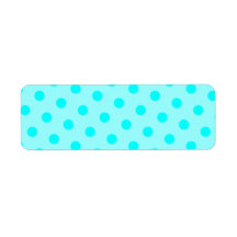 Aqua Polka Dots Return Address Label