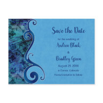 Aqua Puau Shell Wedding Save the Date Postcard