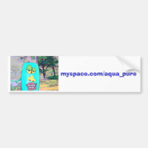 Aqua Pure Car Love Bumper Stickers