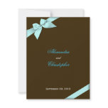 Aqua Ribbon Wedding Announcement