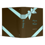 Aqua Ribbon Wedding Planner Album binders