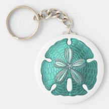 Aqua Sand Dollar Key Chain