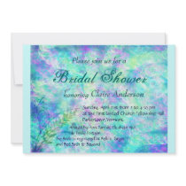Aqua Spring Bridal Shower Invitation