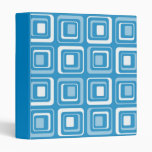 Aqua Squares Retro Binder