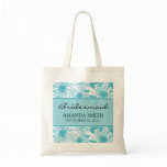 Aqua Sunflowers Personalized Wedding Party Bag