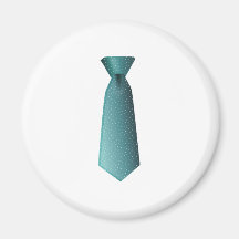 Aqua Tie Refrigerator Magnets