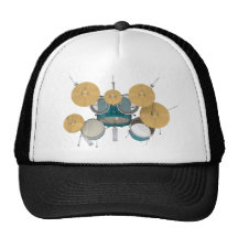 Aqua / Turquoise Drum Kit: Mesh Hats
