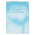 Aqua White Mist Giraffe Print Greeting Card