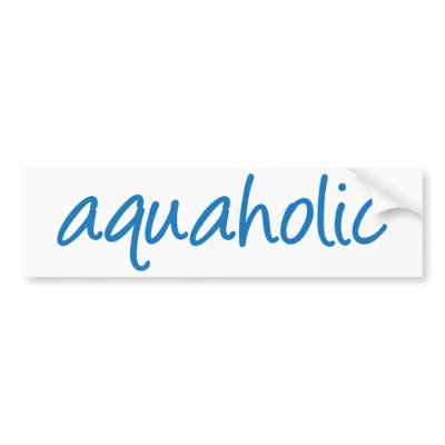 aquaholic 1 bumper sticker by kikodesigns