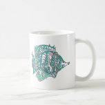 Aquamarine Fantasy Swirly Fish Coffee Mug