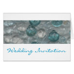 Aquamarine Gems Wedding Invitation Cards
