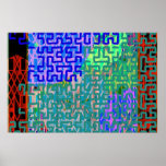 Aquamarine Maze Posters