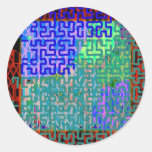 Aquamarine Maze Sticker
