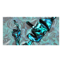 Aquamarine Tin Man Photo Card
