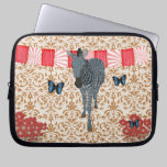 Aquamarine Zeb Boho Butterflies Golden Damask Comp laptop sleeves