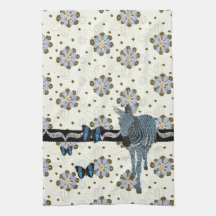 Aquamarine Zeb Boho Butterflies Mojo Towel