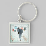 Aquamarine Zeb & Butterflies Keychain keychains